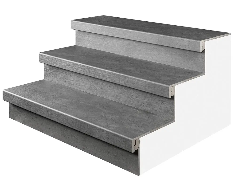Revêtement escalier décor béton gris pro