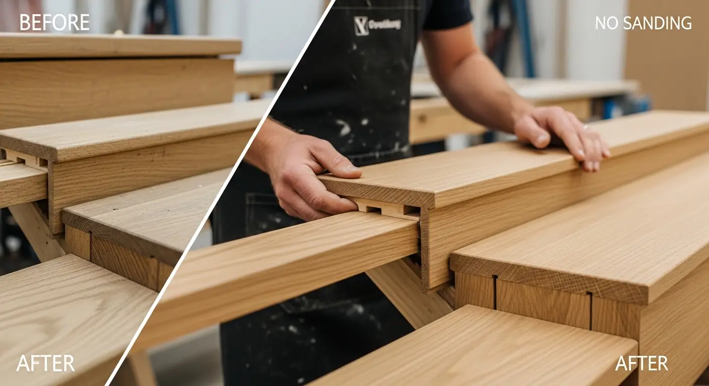 Rénover un escalier en bois sans poncer | Habillage sur mesure